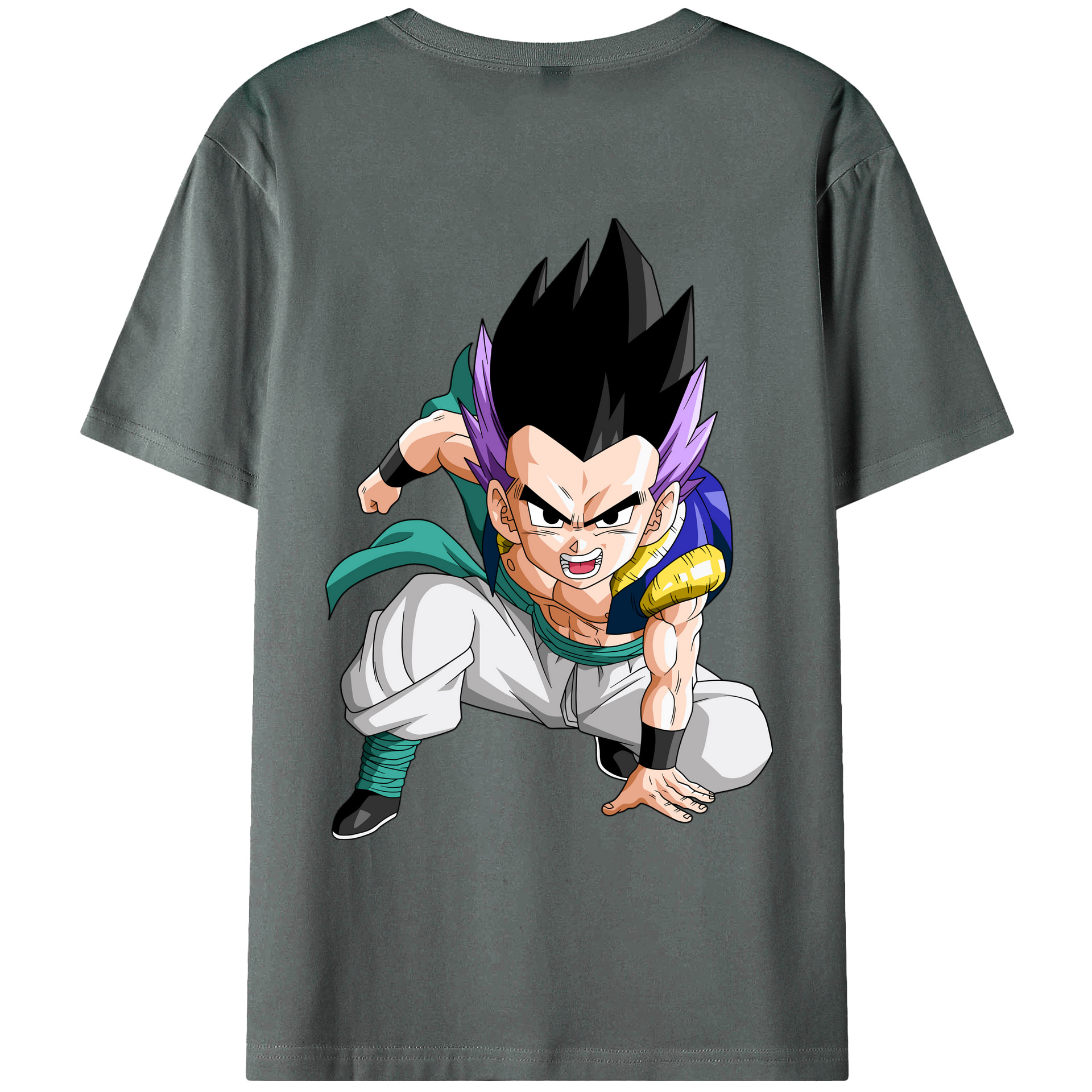 （画像用） ドラゴンボール 孫 悟飯（そんごはん）DRAGON BALL Son Gohan 綿100％ メンズ半袖Tシャツ（バックプリント） 通気性